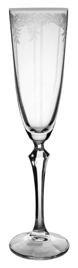 ΠΟΤΗΡΙ ΚΟΛΩΝΑΤΟ ΟΥΖΟΥ 220ml ELISABETH-Q8106/S CRYSTALEX - ΣΕΤ 6τεμ.