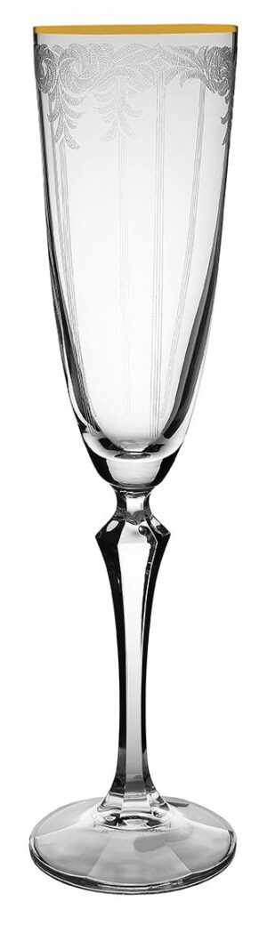 ΠΟΤΗΡΙ ΚΟΛΩΝΑΤΟ ΟΥΖΟΥ 200ml ELISAB-Q8890/G CRYSTALEX - ΣΕΤ 6τεμ.