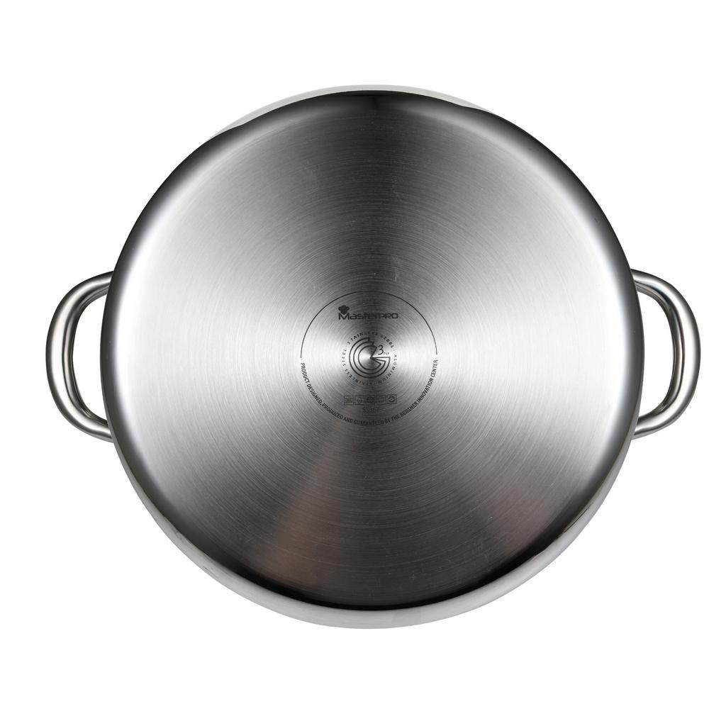 ΚΑΤΣΑΡΟΛΑ με ΚΑΠΑΚΙ Φ28x14cm ΑΝΟΞEIΔΩΤΗ HI-TECH-3 BGMP-1626 - BERGNER - Image 4