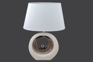 ΛΑΜΠΑ INOX-ΛΕΥΚΟ ΜΕ ΣΤΡΟΓΓΥΛΗ ΒΑΣΗ ΚΑΙ ΛΕΥΚΟ ΚΑΠΕΛΟ LA033280(40%)