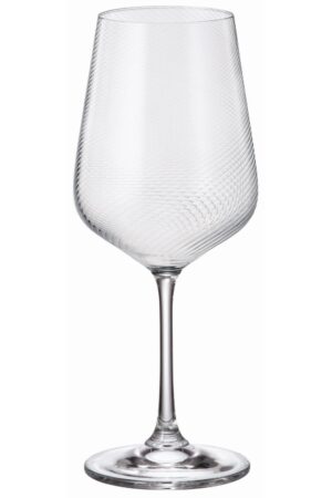 ΠΟΤΗΡΙ ΚΟΛΟΝΑΤΟ ΚΟΚΚΙΝΟΥ ΚΡΑΣΙΟΥ 450ml TYTO OPTIC - CRYSTAL BOHEMIA - ΣΕΤ 6τεμ.